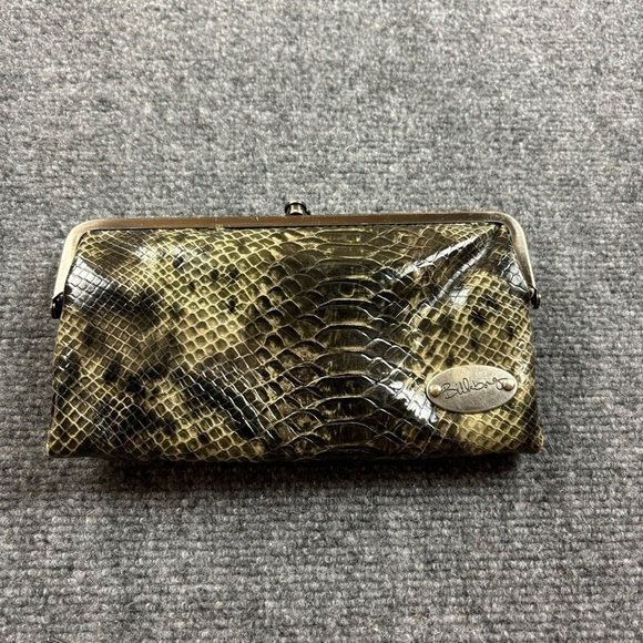 BILLABONG Women’s green snakeskin  wallet clutch - Picture 1 of 11